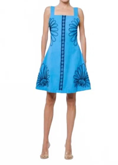Ciebon Alisha Embroidered Mini Dress In Blue