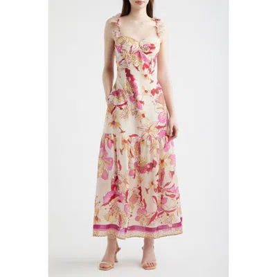 Ciebon Anisha Tie Strap Maxi Dress In Multi