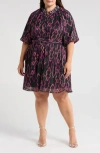 Ciebon Aniston Plissé Belted Minidress