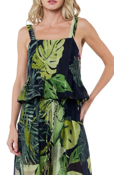 Ciebon Arushi Palm Print Top In Multi
