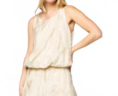 Ciebon Beaded Bubble Tank Top In Champagne In Neutral