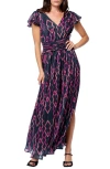 Ciebon Byanca Print Maxi Dress In Black Multi