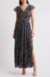 Ciebon Byanca Print Maxi Dress In Brown Multi