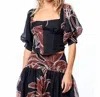 Ciebon Caribla Smocked Back Top In Black