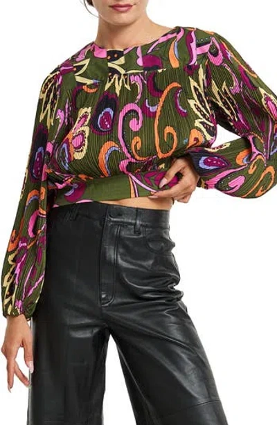 Ciebon Cathy Long Sleeve Top In Green