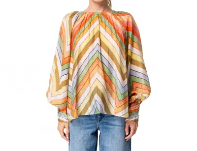 Ciebon Chevron Blouse In Multi