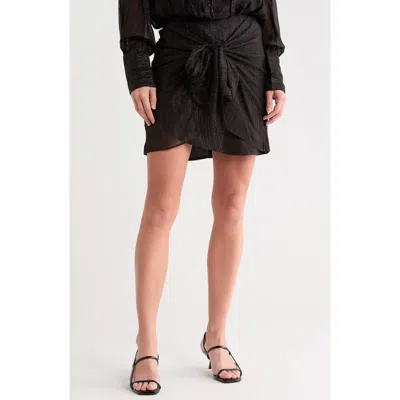 Ciebon Cora Metallic Miniskirt In Black
