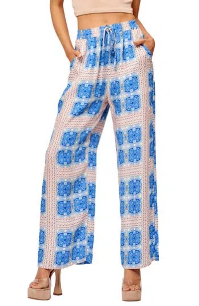 Ciebon Coraline Printed Wide Leg Pajama Pants In Multi