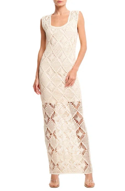 Ciebon Crossia Crochet Maxi Dress In Cream