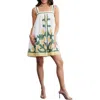 Ciebon Daina Print Sleeveless Shift Dress In Cream Multi