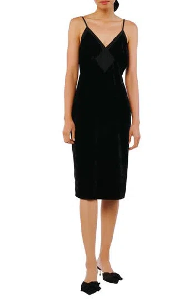 Ciebon Divina V-neck Sheath Dress In Black