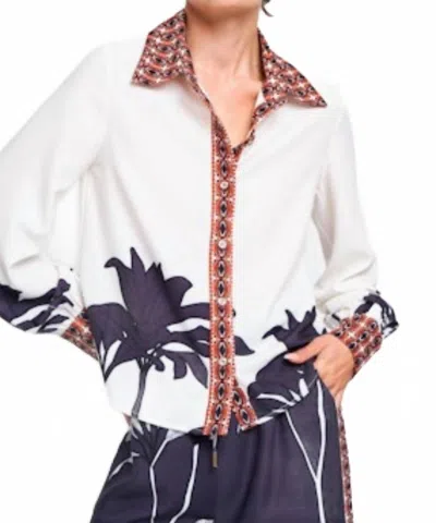 Ciebon Eirny Floral Mix Printed Button Down Shirt In Multi