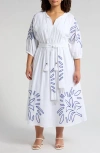 CIEBON CIEBON ELIZA EMBROIDERED A-LINE DRESS