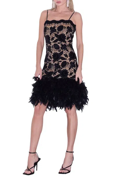 Ciebon Elkin Lace Sheath Minidress In Black
