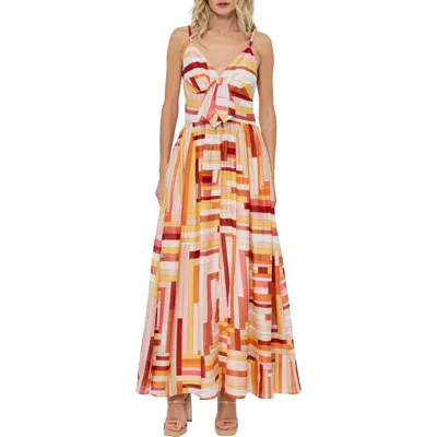 Ciebon Fiona Stripe A-line Dress In Multi
