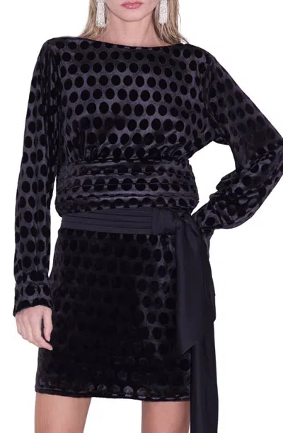 Ciebon Fosi Burnout Velvet Top In Purple