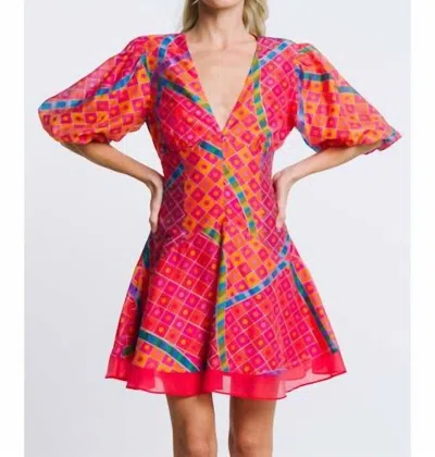 Ciebon Geo Brights Mini Dress In Multicolored