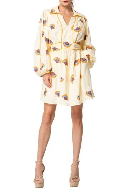 Ciebon Halliday Long Sleeve Minidress In Yellow