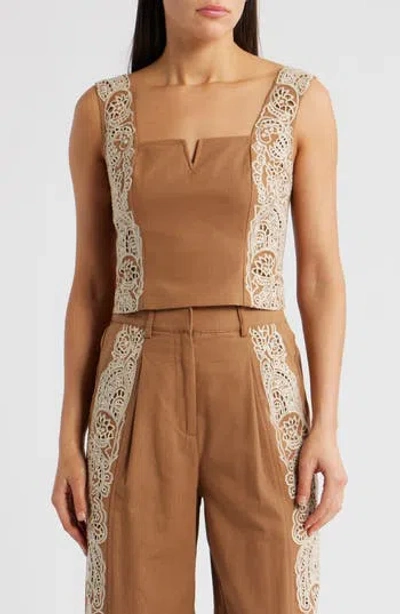 Ciebon Inah Embroidered Tank In Brown