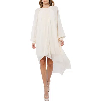 Ciebon Joni Long Sleeve High-low Dress In White