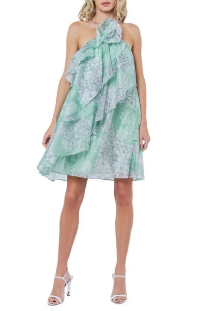 Ciebon Kaia Tiered Shift Dress In Multi