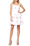 Ciebon Keira Embroidered Fit & Flare Dress In White
