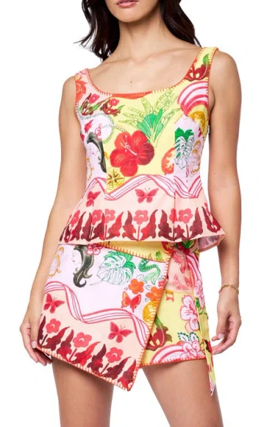 Ciebon Larissa Floral Print Tank In Multi