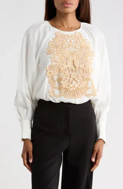 Ciebon Lenny Embroidered Top In White
