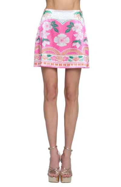 Ciebon Lenya Floral Miniskirt In Multi
