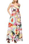 Ciebon Lillias Cotton Maxi Sundress In Multi
