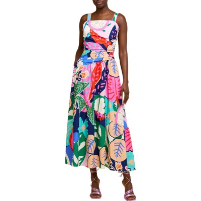 Ciebon Lillias Maxi Sundress In Pink Multi