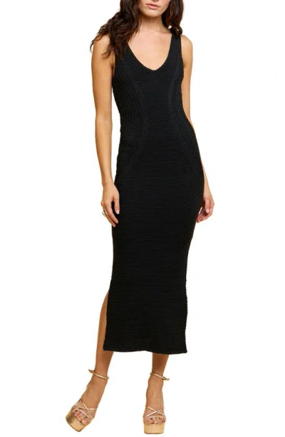 Ciebon Lilly Sleeveless Midi Sweater Dress In Black | ModeSens