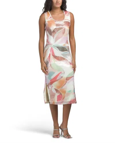 Ciebon Louella Abstract Maxi Dress In Cream Multi