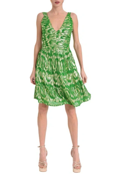 Ciebon Mai Fit & Flare Dress In Green