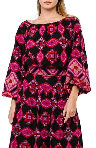 Ciebon Marbel Cotton Top In Multi