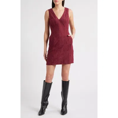 Ciebon Nasha Faux Suede Sheath Dress In Brown