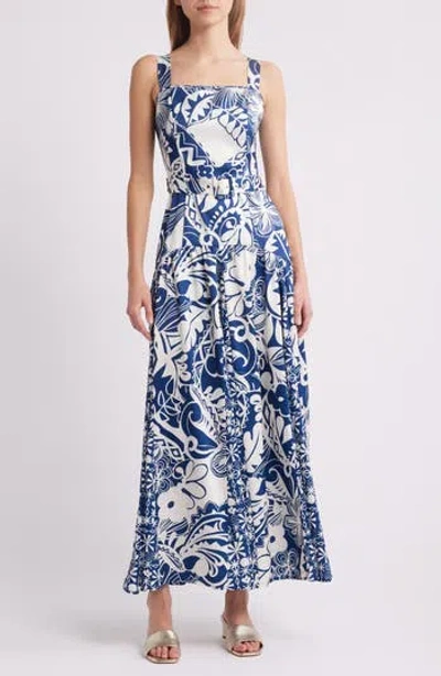 Ciebon Nenette Floral Maxi Dress In Navy
