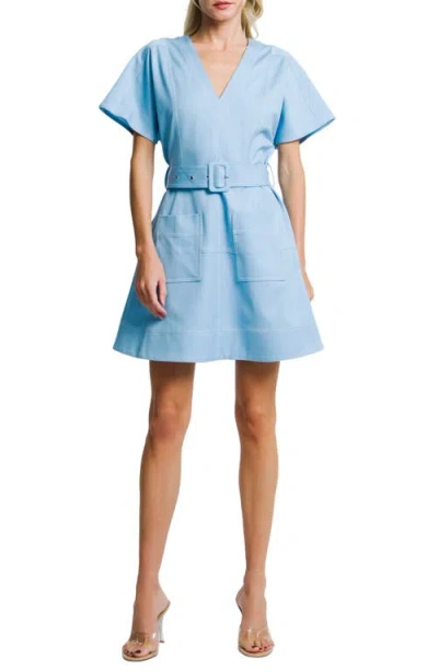 Ciebon Polly Belted Minidress In Multi