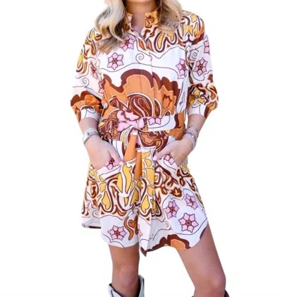 Ciebon Printed Mini Dress In Multi