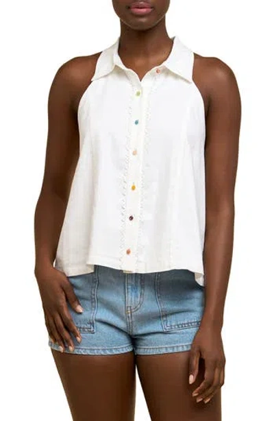 Ciebon Ria Collared Tank In White