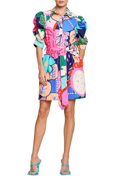 Ciebon Scarlette Tie Belt Button Front Minidress