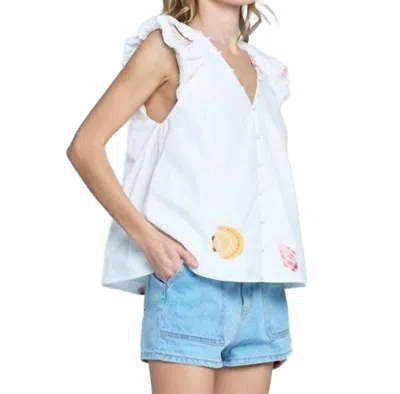 Ciebon Seashell Blouse In White