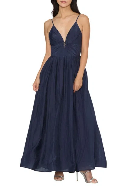 Ciebon Sloane Bead Accent Maxi Dress In Blue