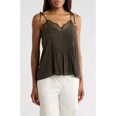 Ciebon Syvan Lace Trim Tank In Green