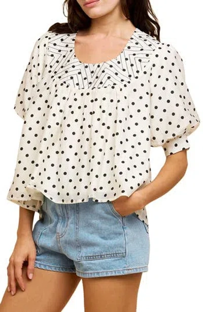 Ciebon Tallulah Polka Dot Top In Multi