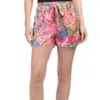Ciebon Tora Shorts With Beaded Waist Tie Belt In Pink Multi In Multi