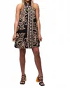 Ciebon Varella Print Halter Dress In Black