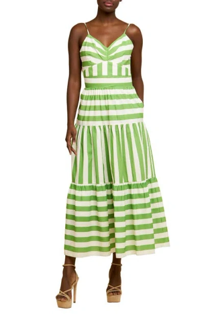 Ciebon Vivienne Maxi Sundress In Green Multi