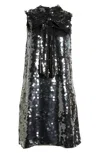 CIEBON WOMEN'S BLAIR WALDORF BOW SEQUIN DRESS IN BLACK