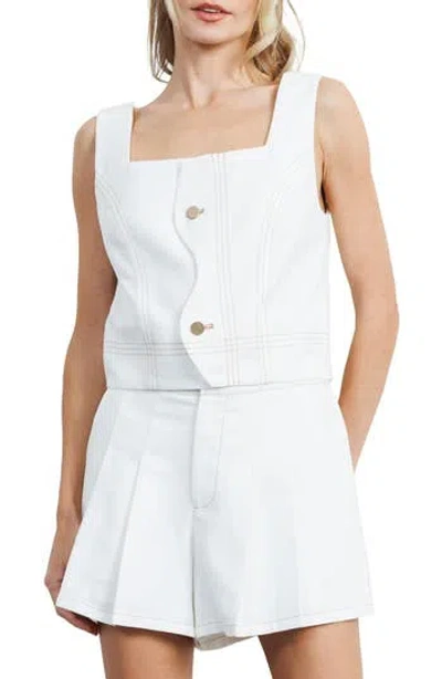 Ciebon Yesika Cotton Blend Top In White